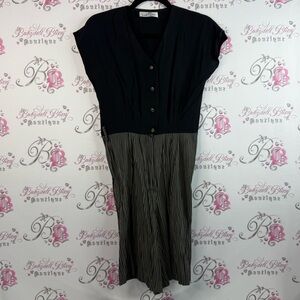 Lori Ann Montreal romper jumpsuit one piece Black and Gray Striped Women's Dress